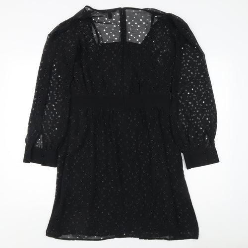 Esprit Women's Black Polka Dot Shift Dress Size 12