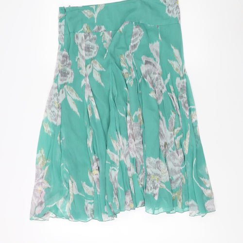 Per Una Women's Green A-Line Floral Skirt Size 14