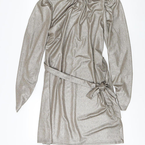 New Look Women's Silver Party Mini Dress Size 16