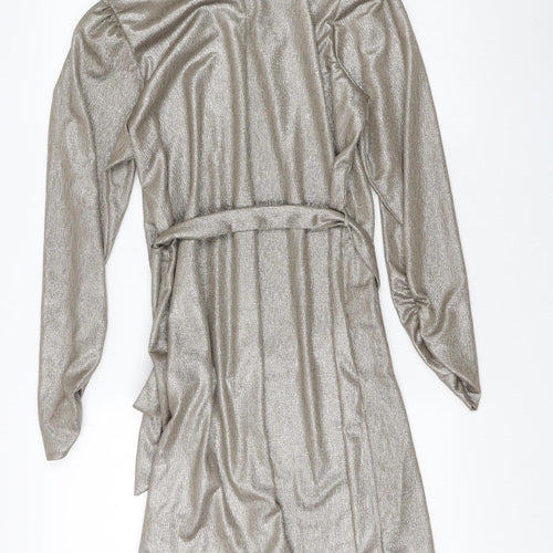 New Look Women's Silver Party Mini Dress Size 16