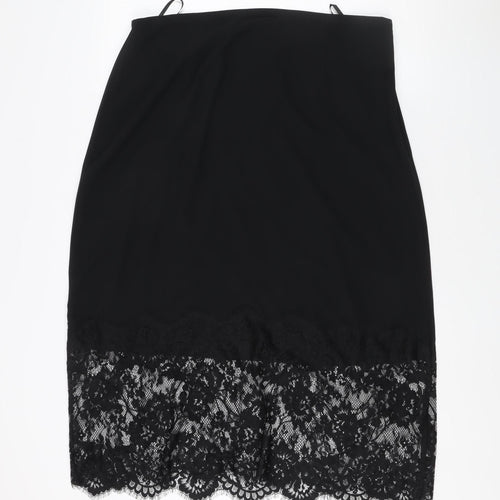 Marks and Spencer Women's Black Lace Pencil Skirt, Size 18