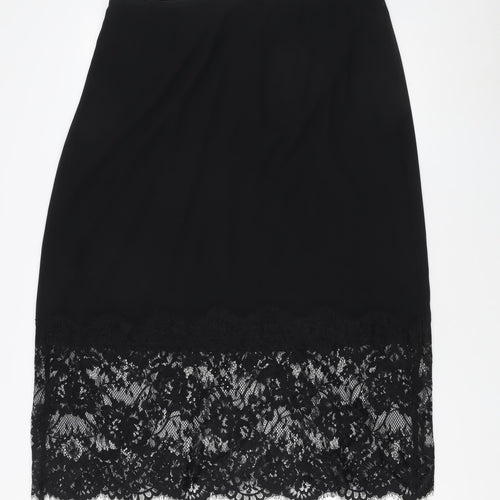 Marks and Spencer Women's Black Lace Pencil Skirt, Size 18