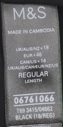 Marks and Spencer Women's Black Lace Pencil Skirt, Size 18