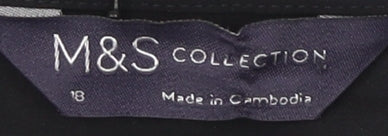 Marks and Spencer Women's Black Lace Pencil Skirt, Size 18