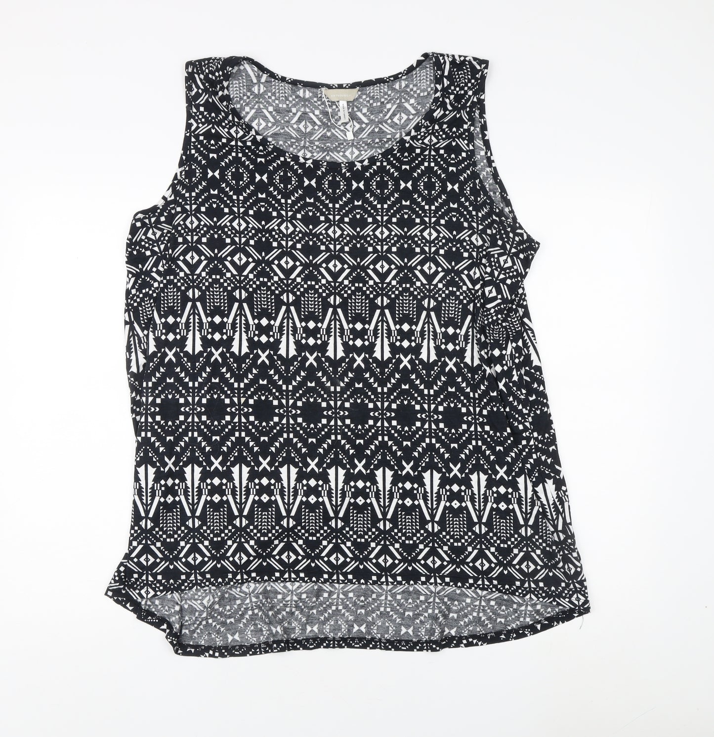 Anthology Women's Geometric Black Tank Top Size 22