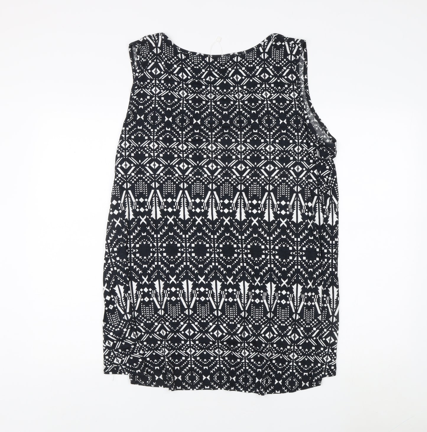 Anthology Women's Geometric Black Tank Top Size 22