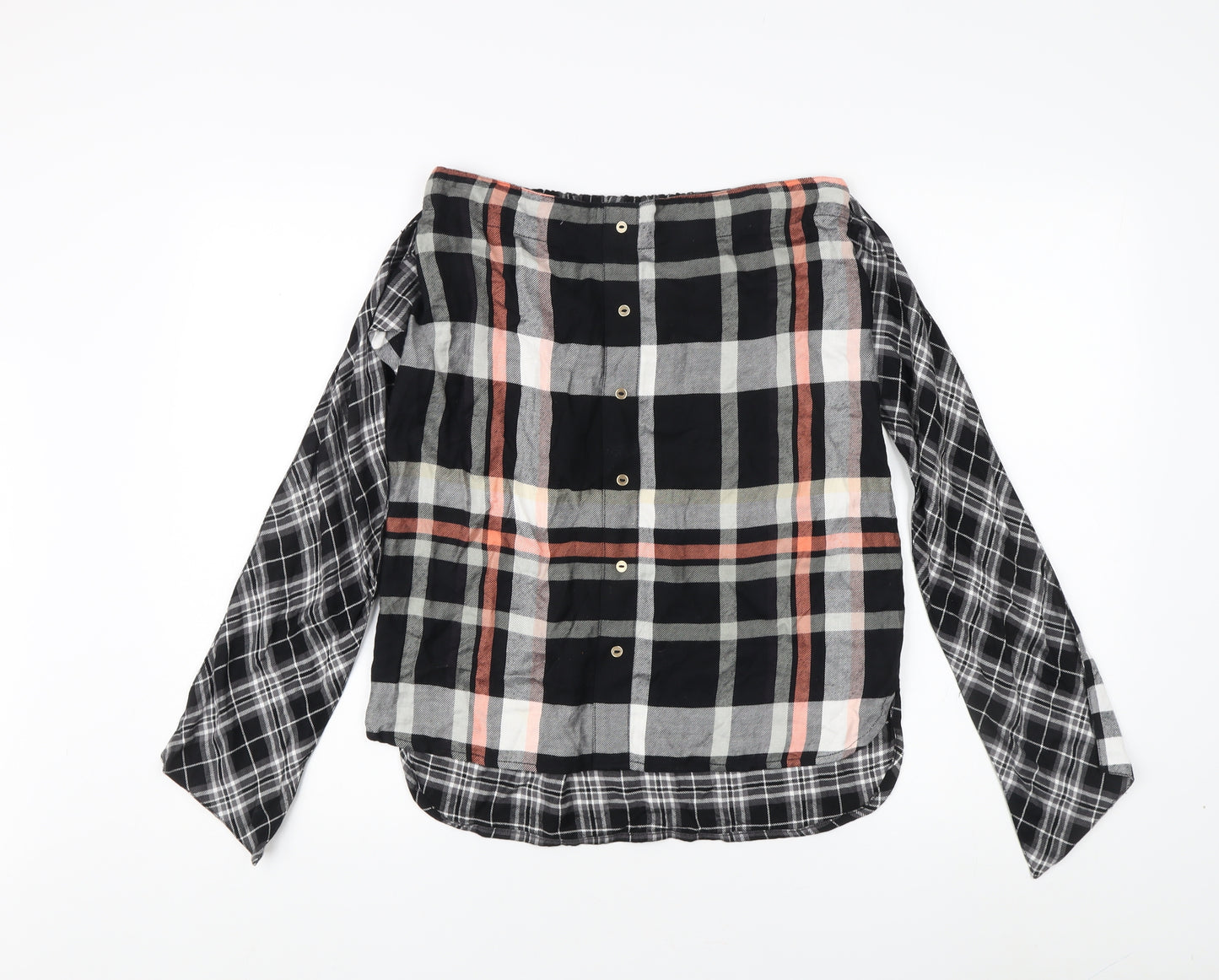 River Island Women's Plaid Button-Up Top Size 12