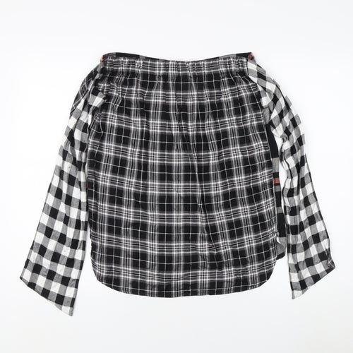 River Island Women's Plaid Button-Up Top Size 12