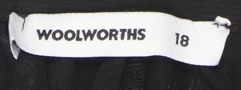 Woolworths Women's Black Floral Dress, Size 18
