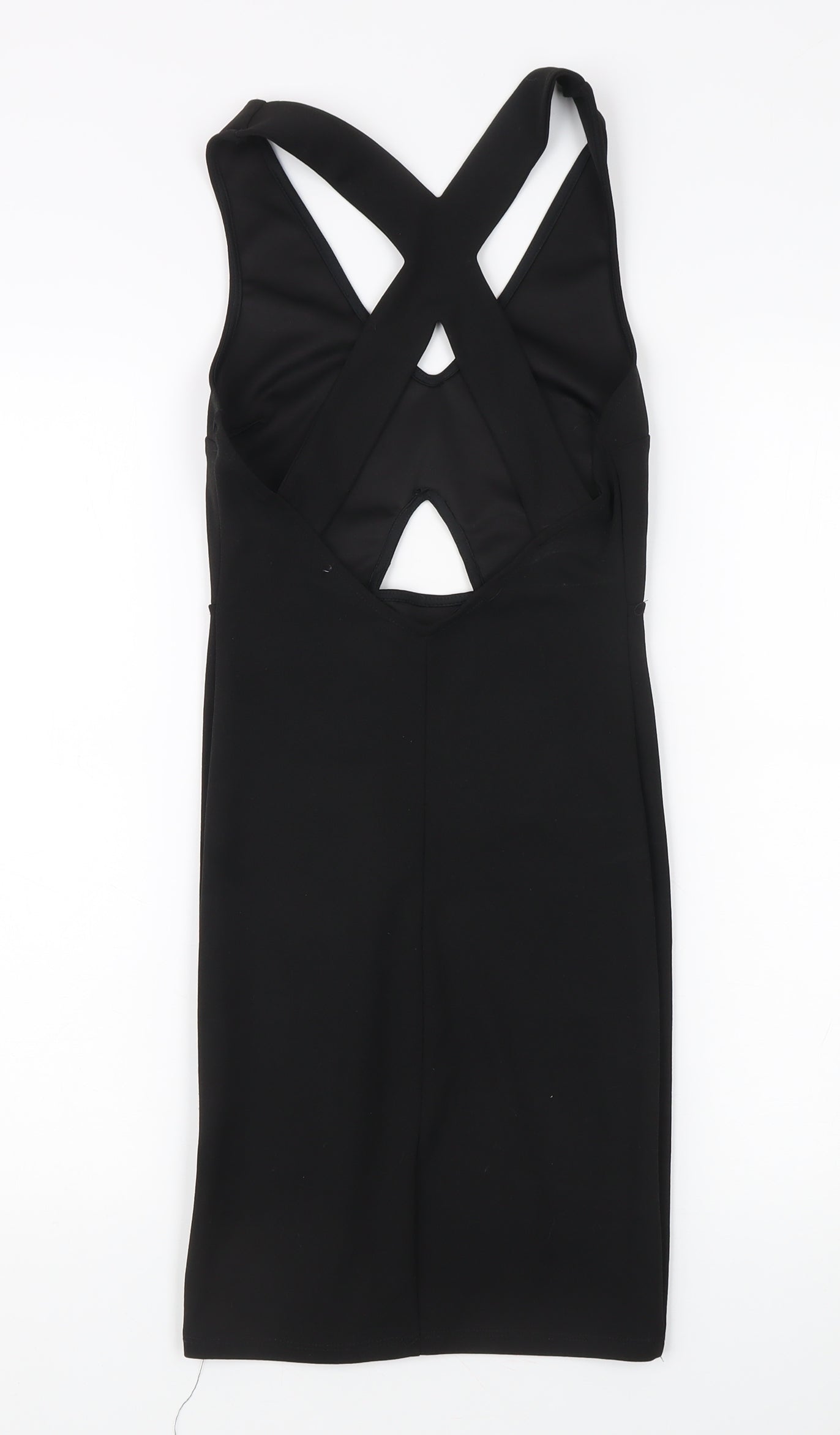 Bershka Women's Black Bodycon Dress Size 6 Party Clubwear