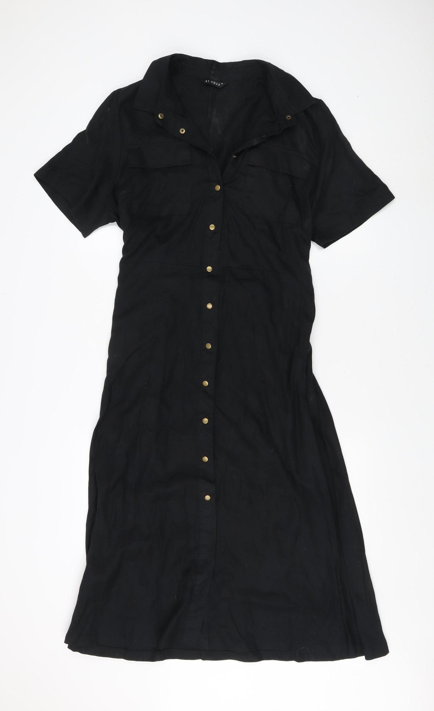 Et Vous Women's Black Shirt Dress Size 16