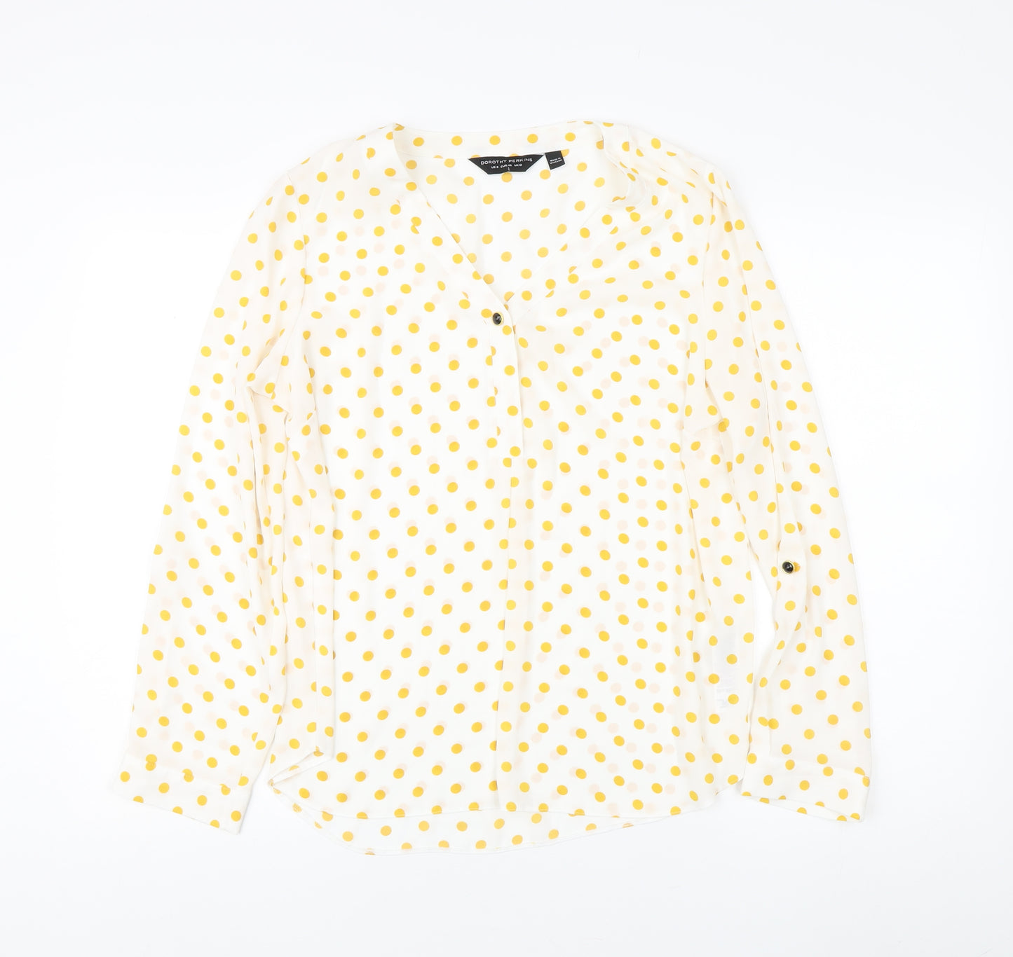 Dorothy Perkins Women’s White Polka Dot Blouse Size 12