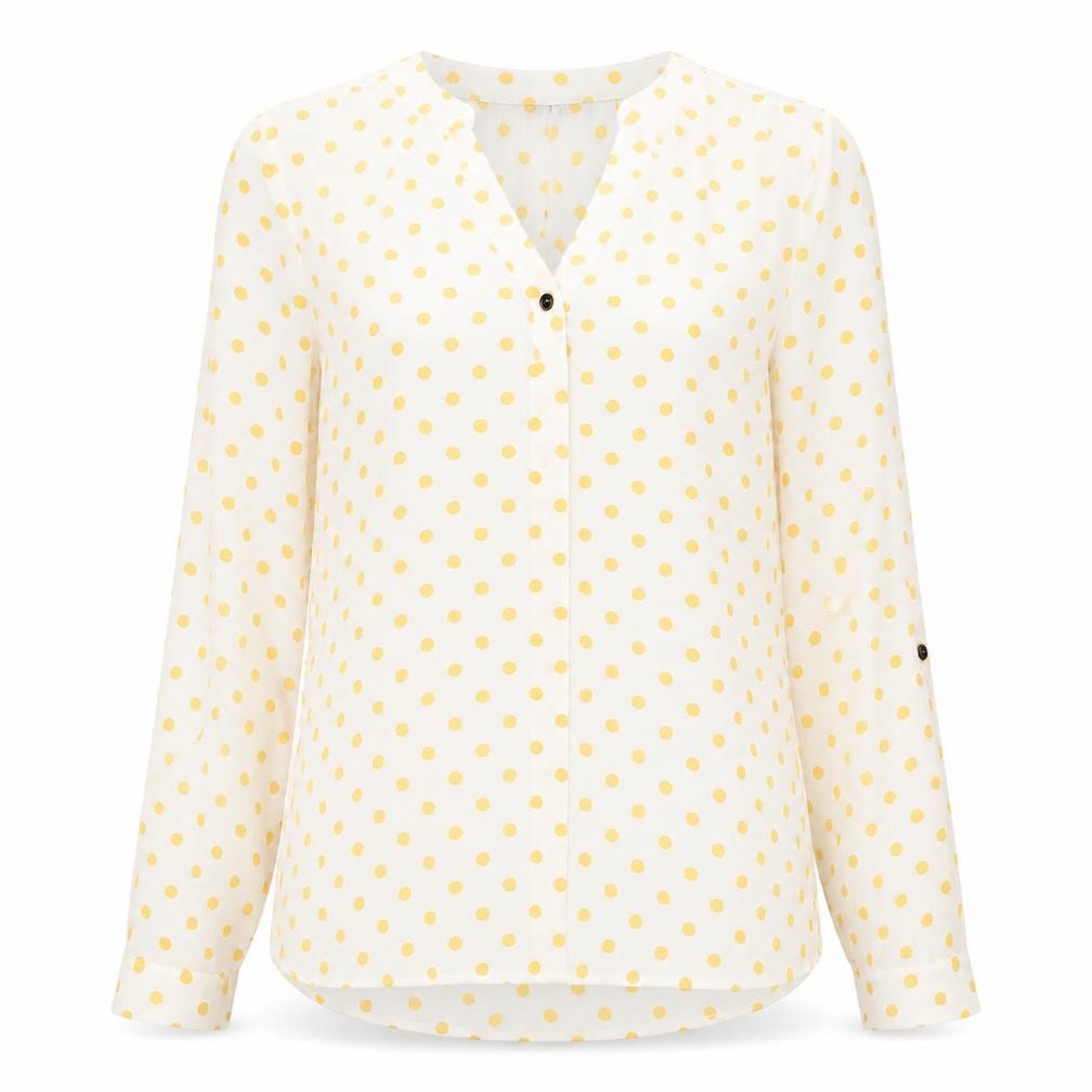 Dorothy Perkins Women’s White Polka Dot Blouse Size 12