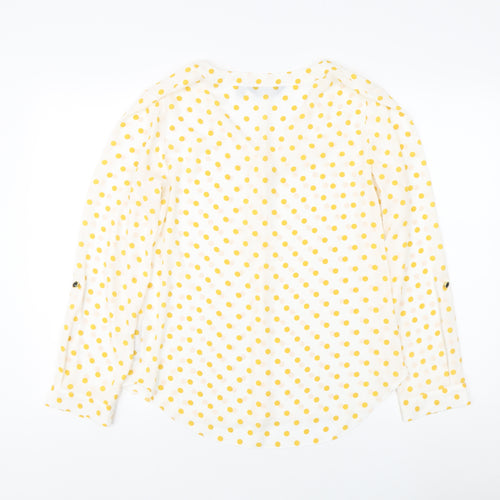 Dorothy Perkins Women’s White Polka Dot Blouse Size 12