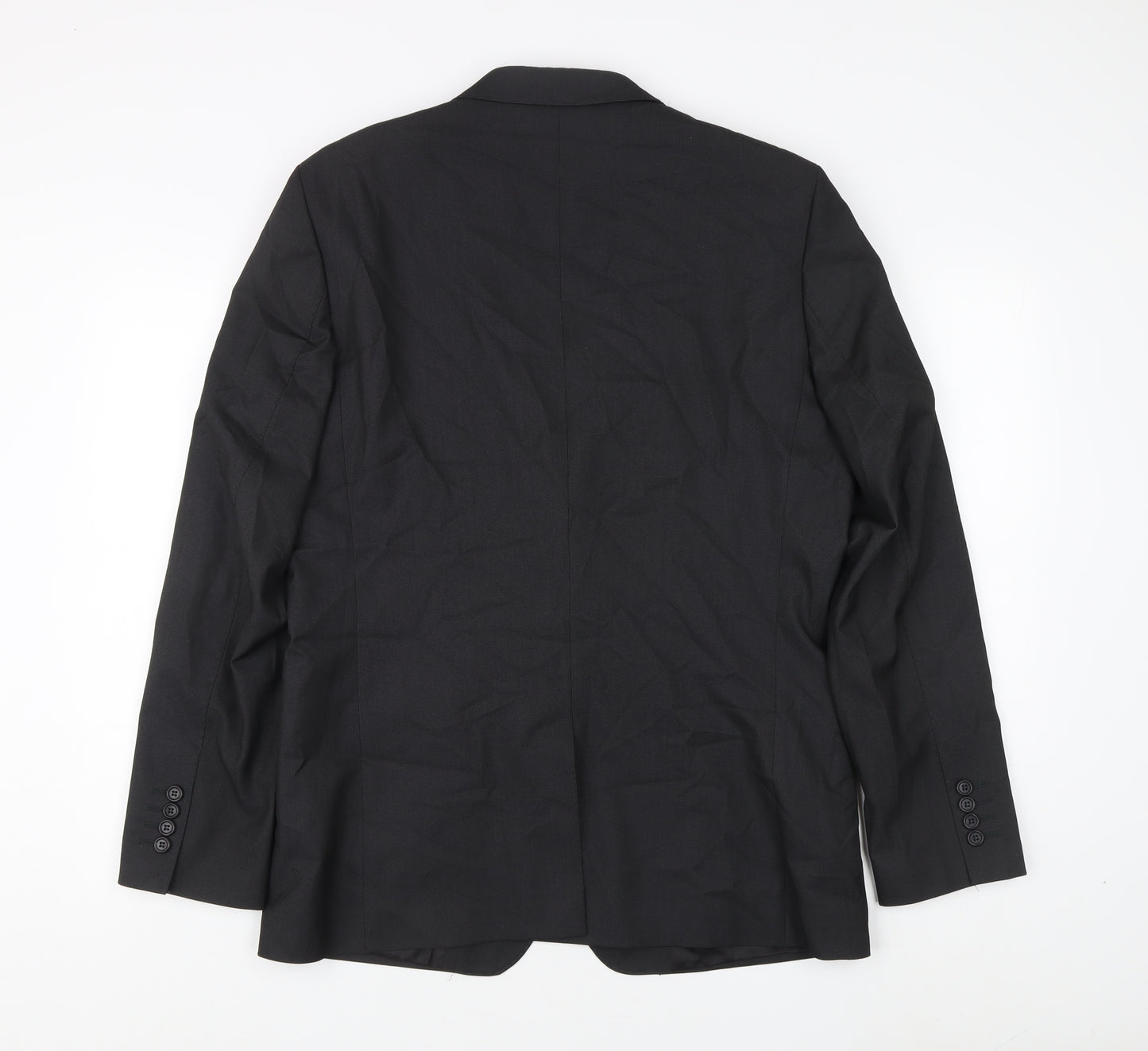 Zara Man Black Blazer, Men's 42, Two-Button Jacket