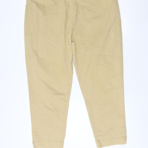 VIZ-A-VIZ Women's Beige Plus Size Straight Jeans
