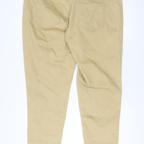 VIZ-A-VIZ Women's Beige Plus Size Straight Jeans