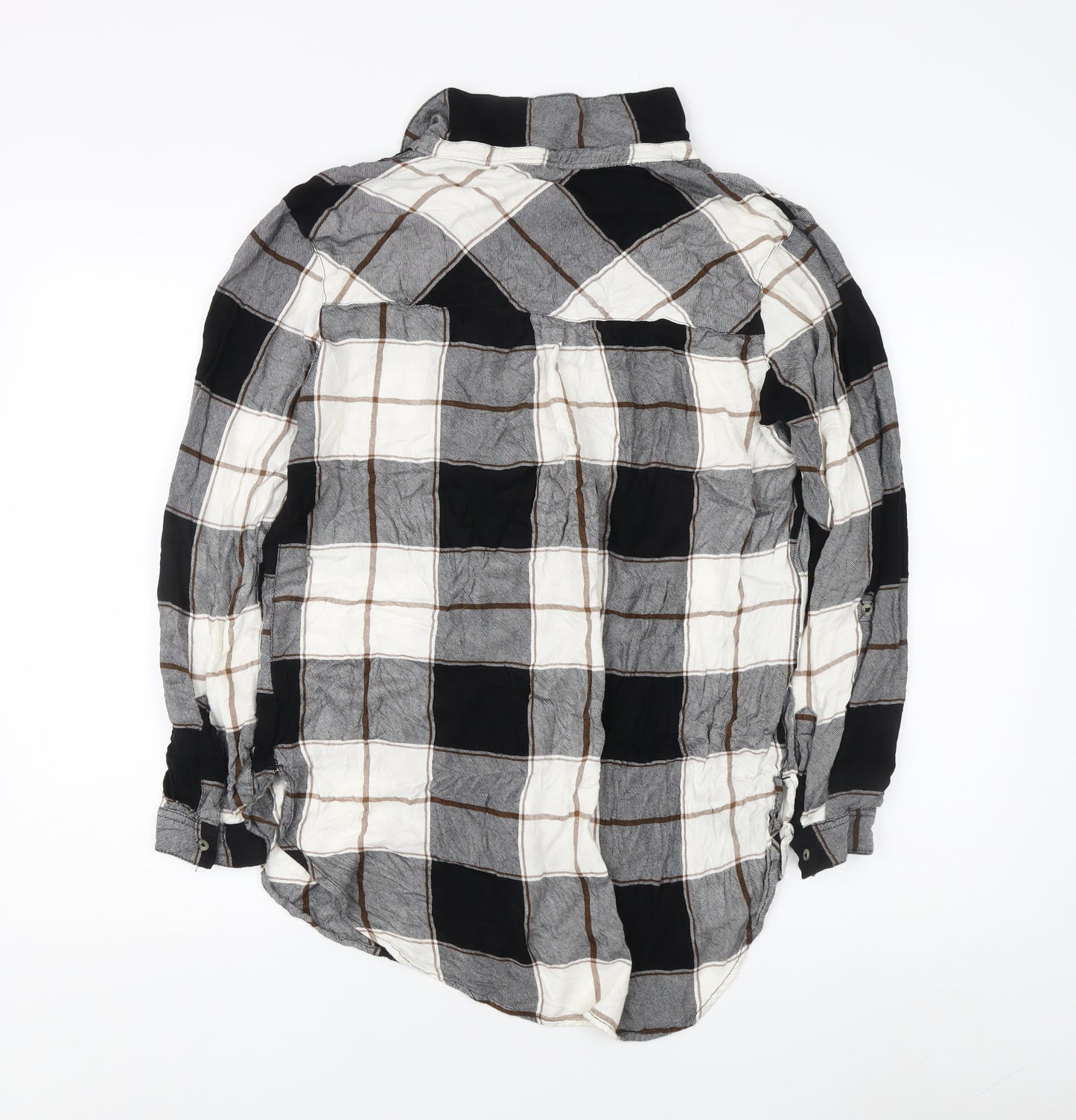 M&Co Women's Check Button-Up Shirt - Size 14