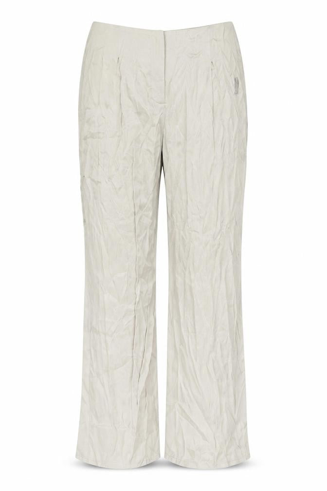 Zara Women’s Beige Wide-Leg Trousers M