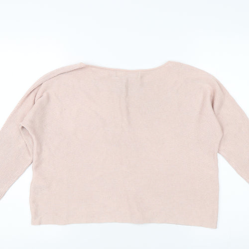 Vero Moda Women's Pink Pullover Jumper, Size S, Boat Neck