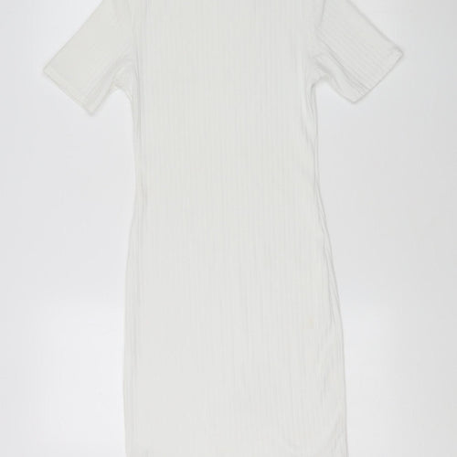 Boohoo Women's White Size 8 T-Shirt Dress