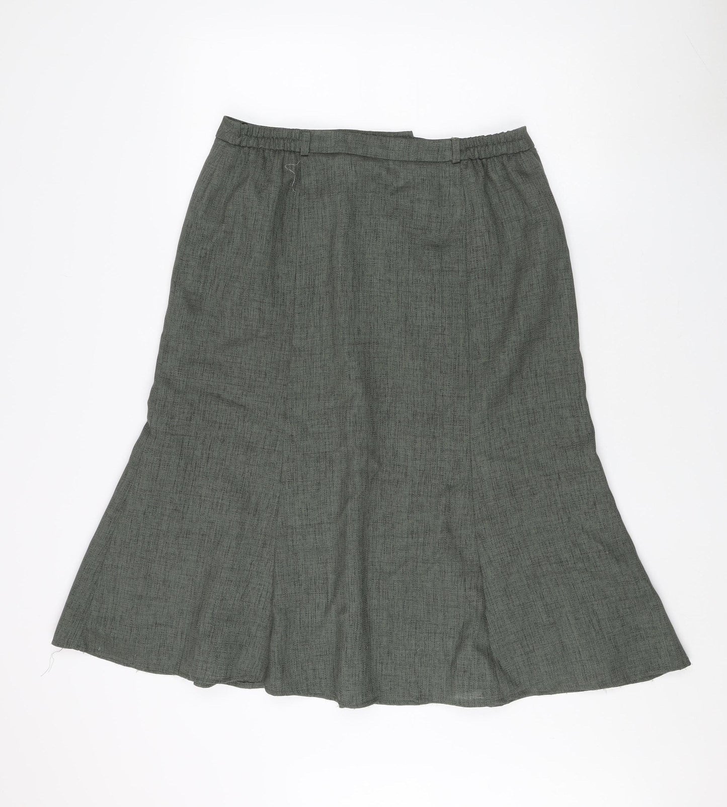 Eastex Women's Grey Flare Knee Length Skirt, Size 16