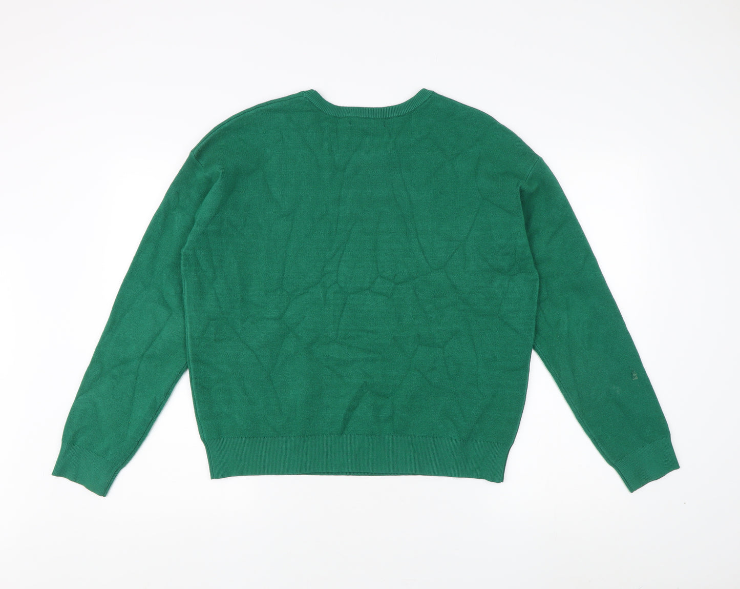 Tahari Women’s Green Pullover Jumper, Jewel Accent, Size L