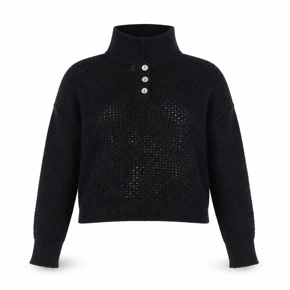 Rachel Zoe Black High Neck Women's Jumper XL