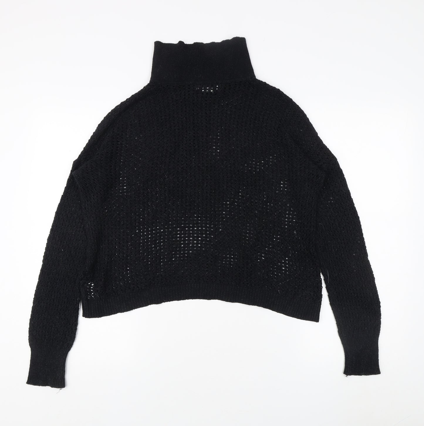Rachel Zoe Black High Neck Women's Jumper XL