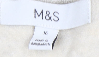 Marks and Spencer Women's Beige Cardigan, Size 16, Casual