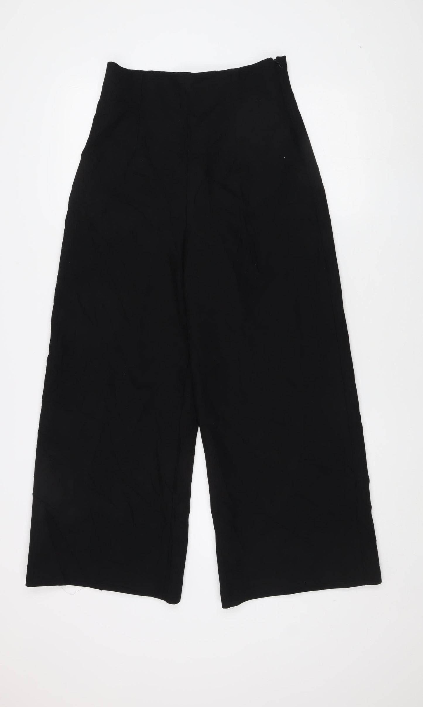 Zara Women's Black Wide-Leg Trousers Size S