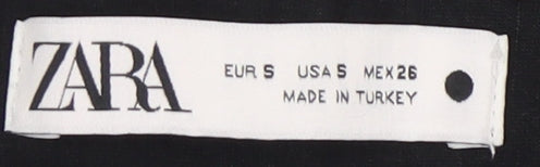 Zara Women's Black Puff Sleeve Blouse Size 10