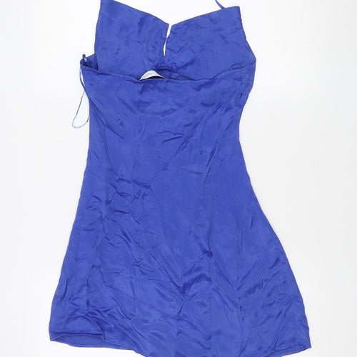 Zara Women's Blue Halter Dress S, Summer Style