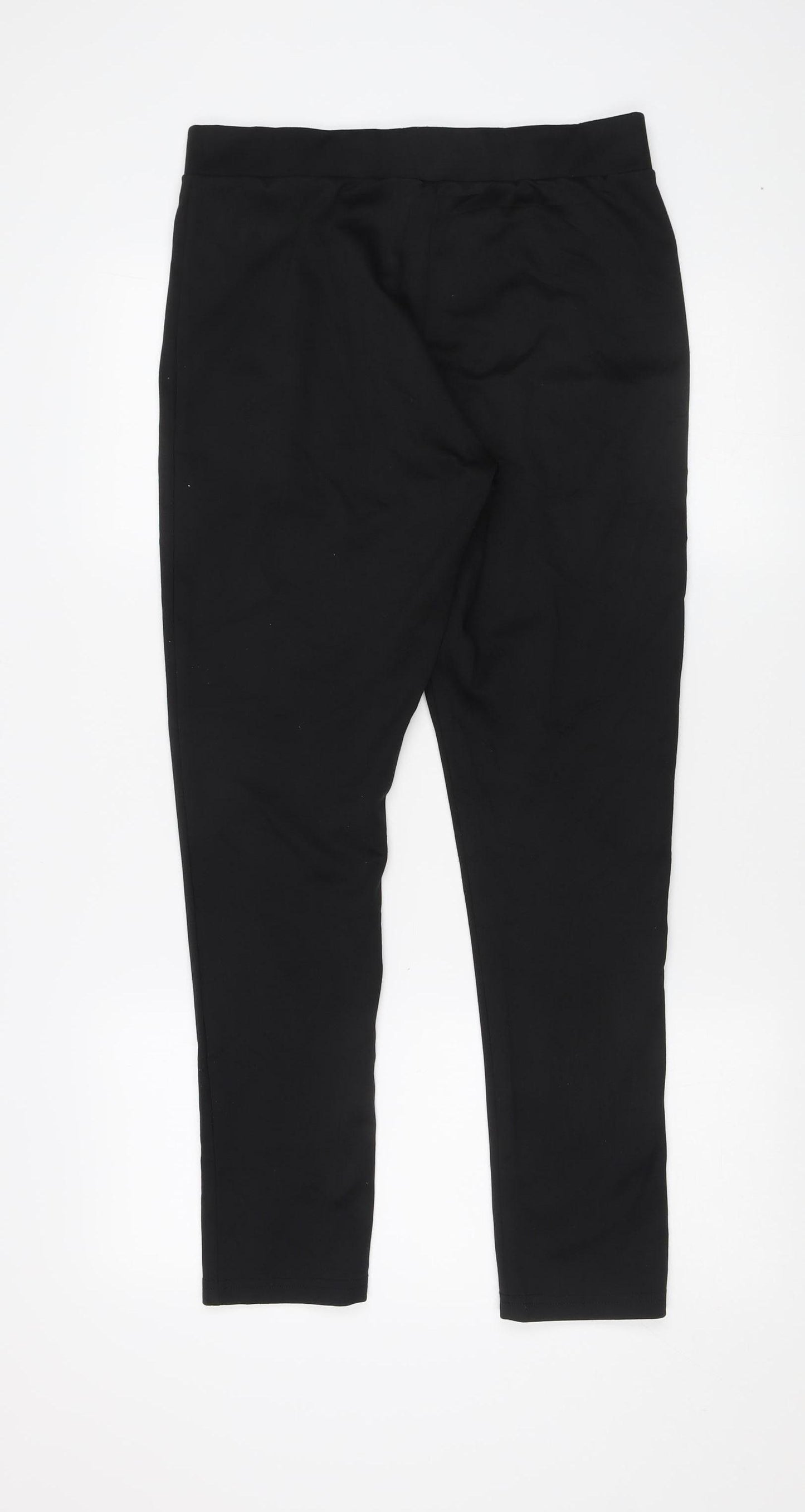 Pebble Women's Black Leggings Size 14 with Zip Accents