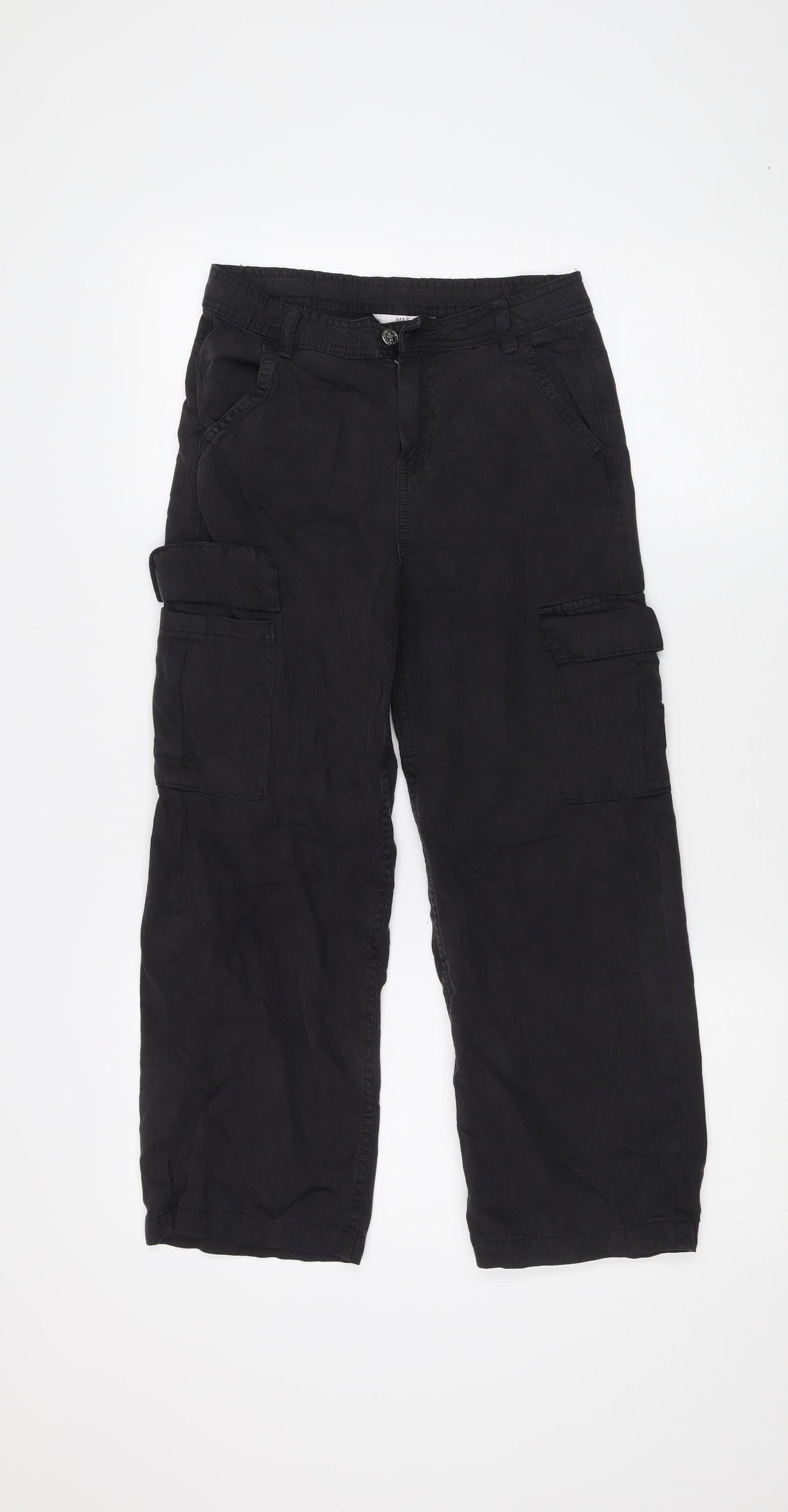 Marks and Spencer Women's Black Cargo Trousers