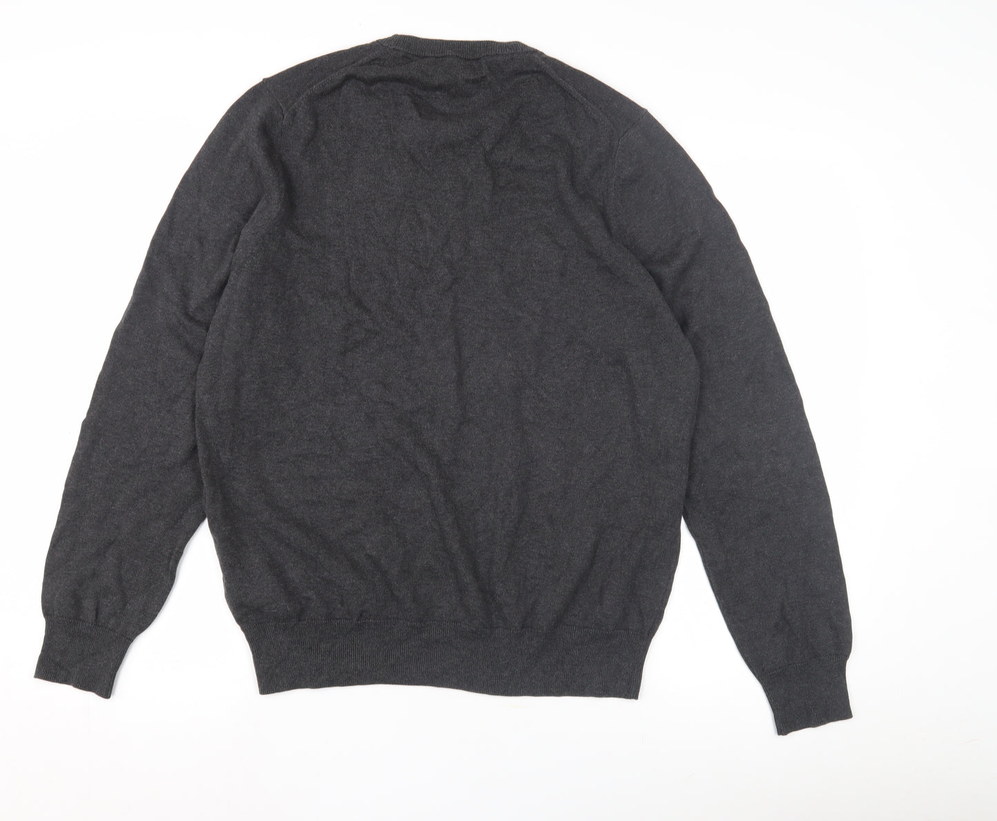 Marks and Spencer Men's Grey Cotton Pullover, Size L