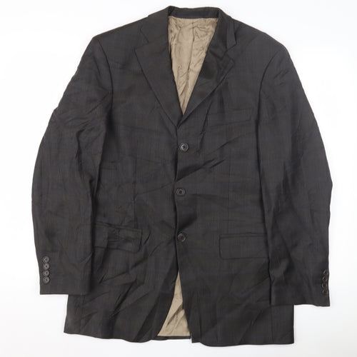 Marks and Spencer Men's Brown Check Blazer 36R