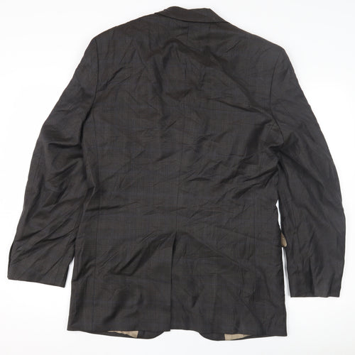 Marks and Spencer Men's Brown Check Blazer 36R