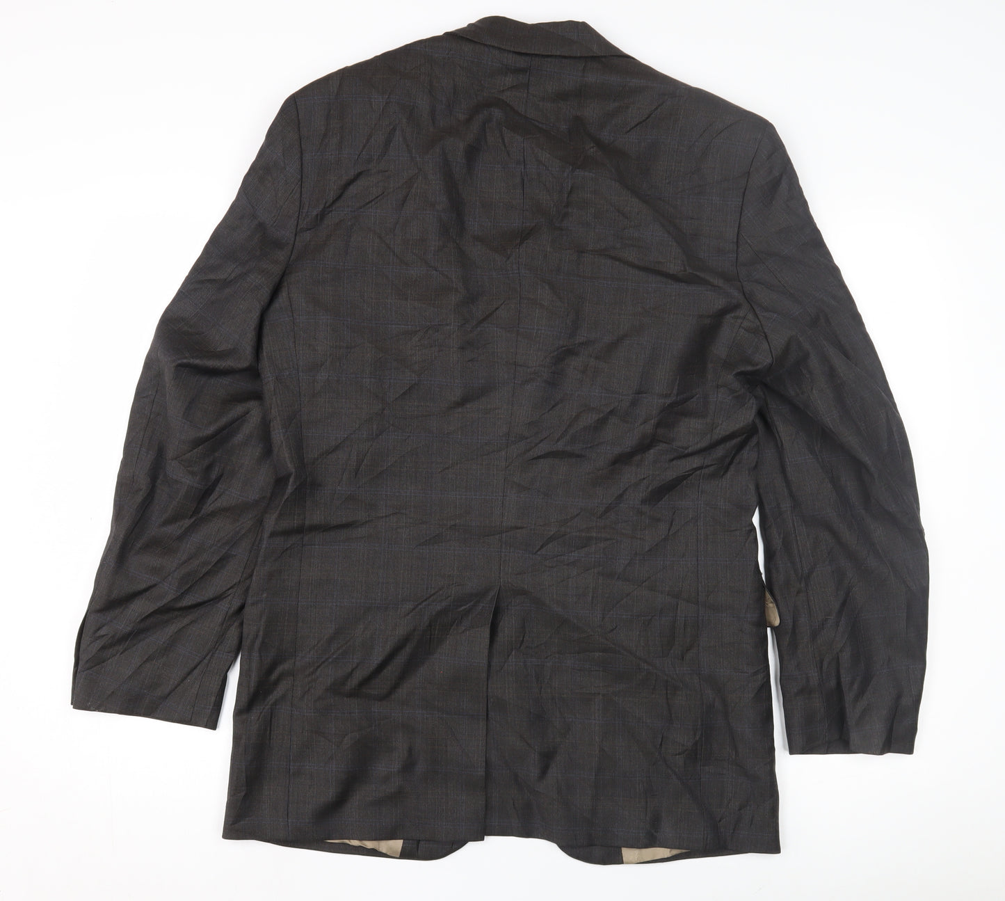 Marks and Spencer Men's Brown Check Blazer 36R