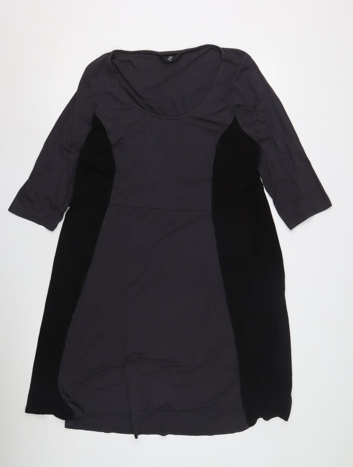 Women's Black Dress, UK Size 20, Scoop Neck