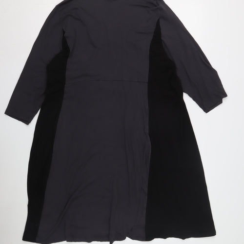 Women's Black Dress, UK Size 20, Scoop Neck