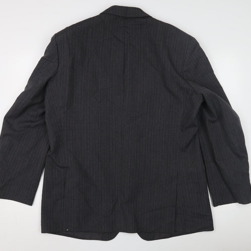 Marks and Spencer Men's Grey Striped Suit Jacket, 44R
