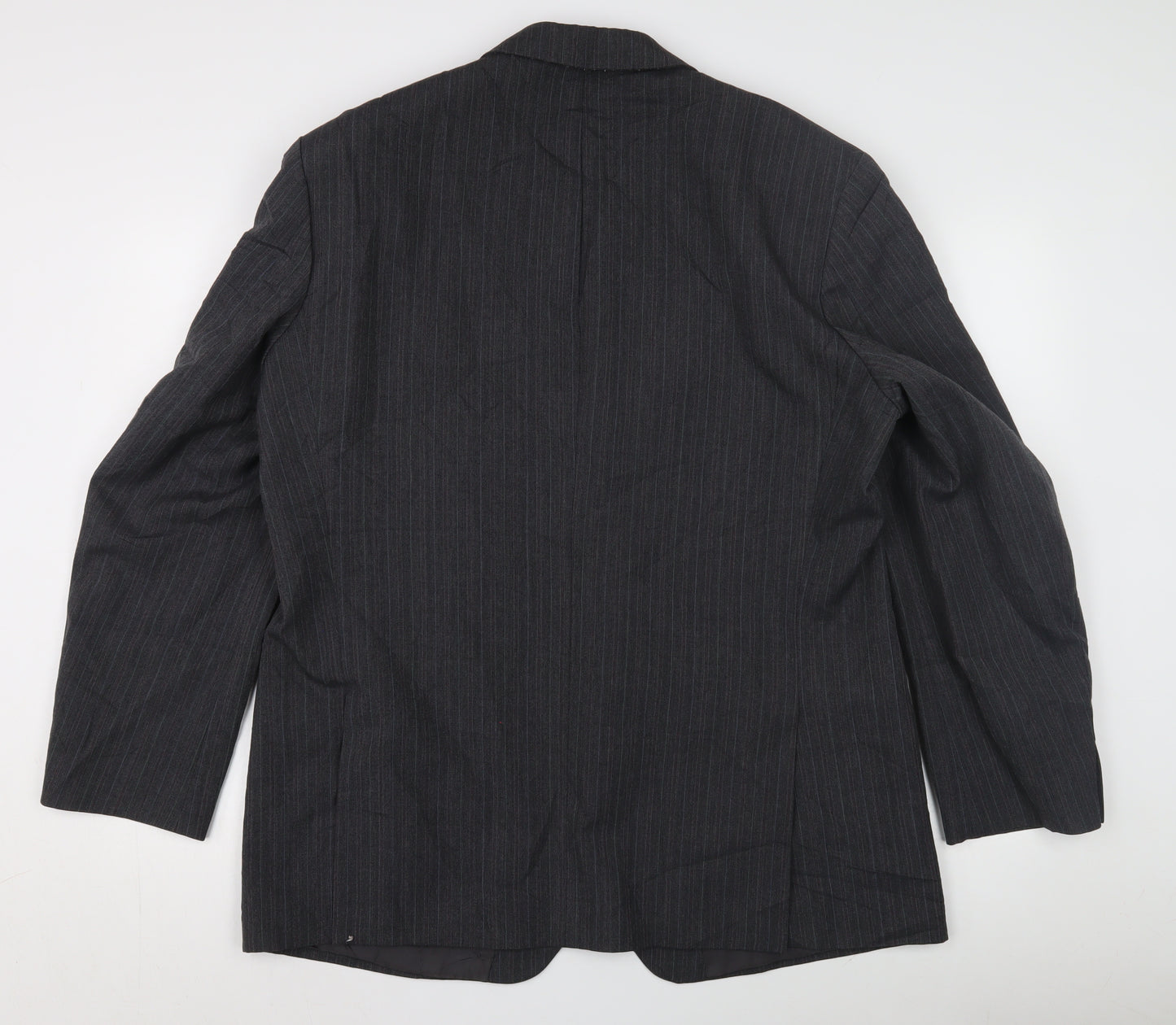 Marks and Spencer Men's Grey Striped Suit Jacket, 44R