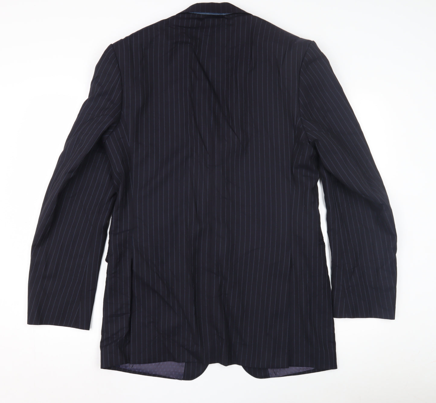 Marks and Spencer Men's Navy Striped Wool Suit Jacket 38L