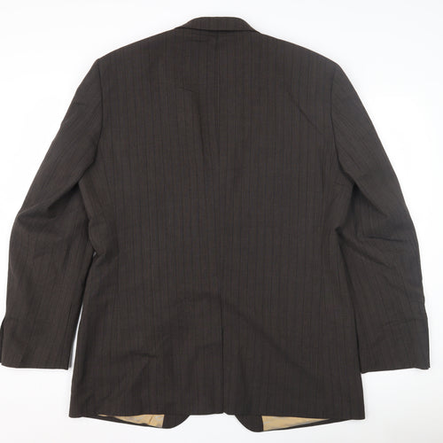 Remus Uomo Men's Brown Striped Blazer Jacket Size 42R