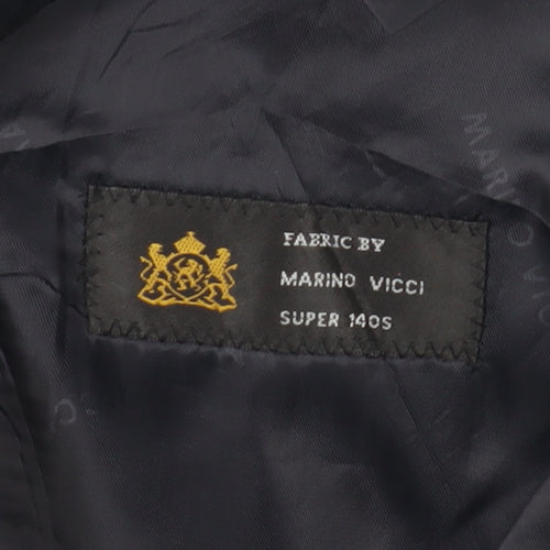Marino Vicci Black Wool Men's Jacket UK 46 Classic Striped