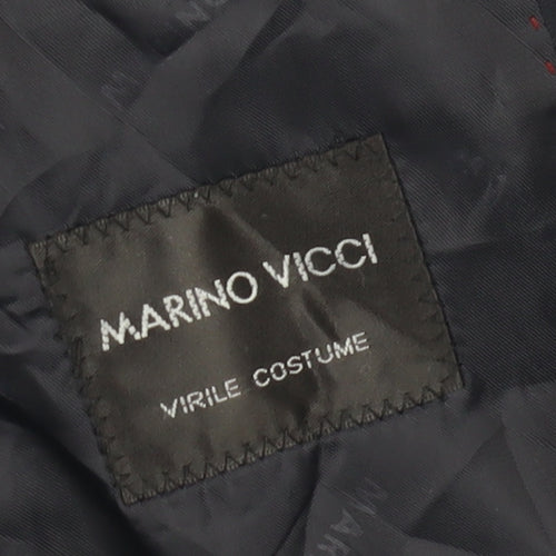 Marino Vicci Black Wool Men's Jacket UK 46 Classic Striped