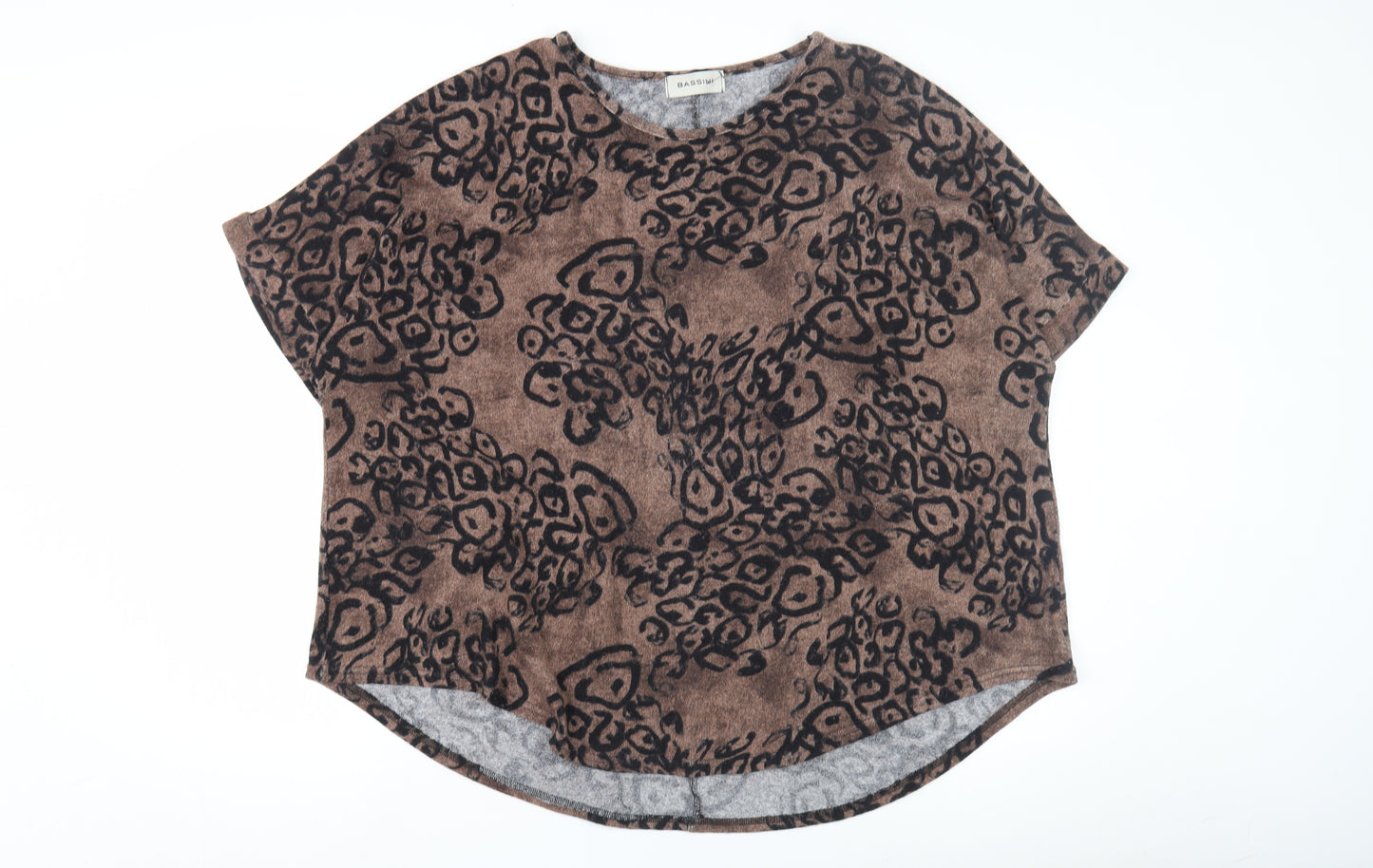 Bassini Women's Brown Animal Print Top M/L