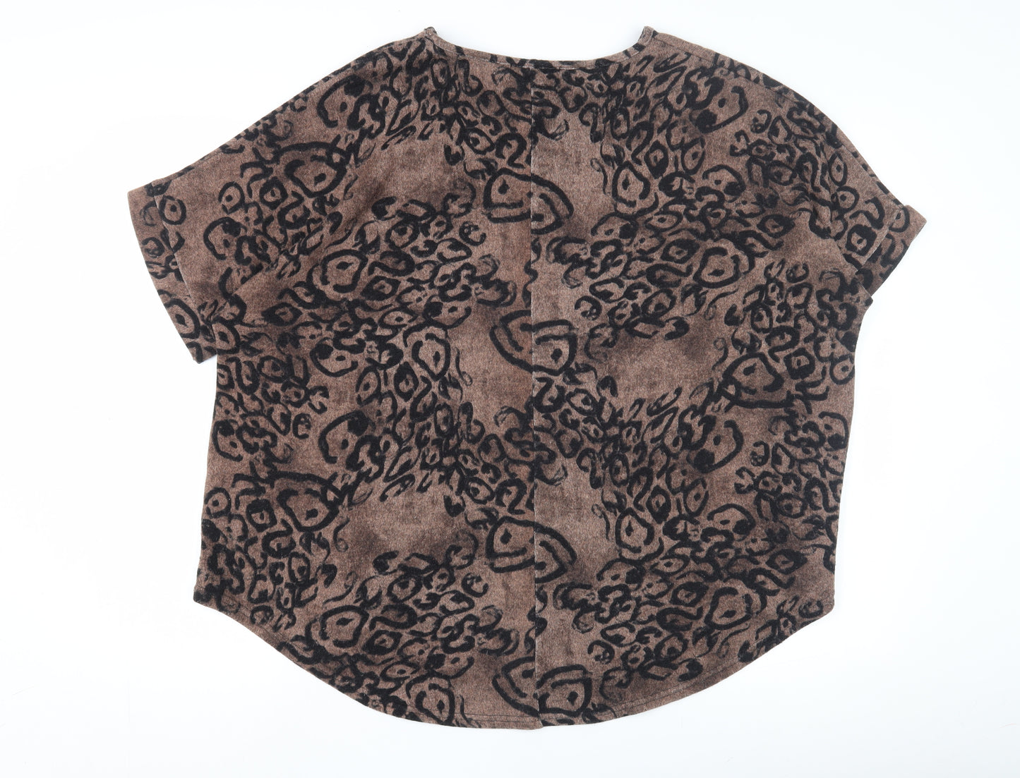 Bassini Women's Brown Animal Print Top M/L