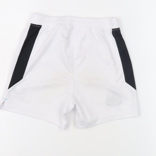 Castore Boys White Athletic Football Shorts, Age 8-9, Very Good